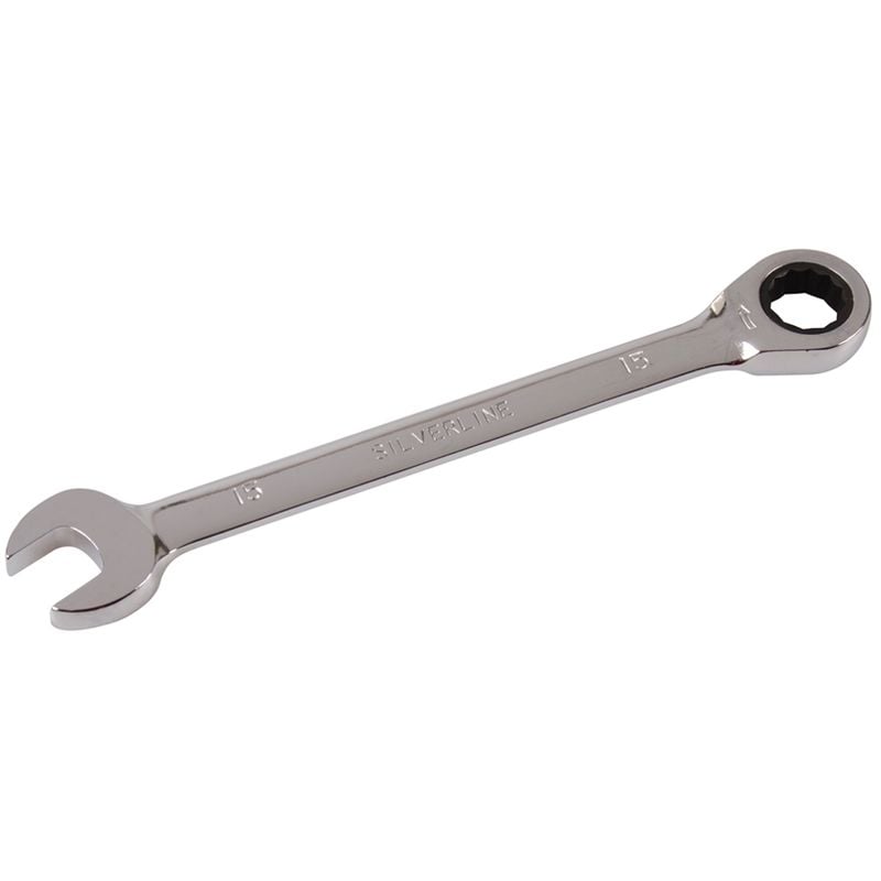 Oc-pro - clé mixte à cliquet à tête droite 15 mm silverline 598522