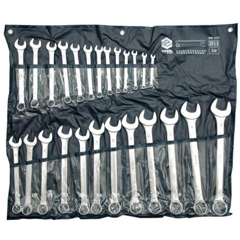 Clé mixte Vorel 25 pièces (6-32) CV, coffret satiné
