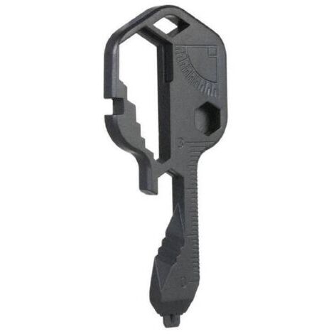 Clé multifonction 24 en 2 Mini outil portable d'extérieur Ouvre-bouteille en acier inoxydable Coupe-corde, ouvre-boîte, etc. (Noir)