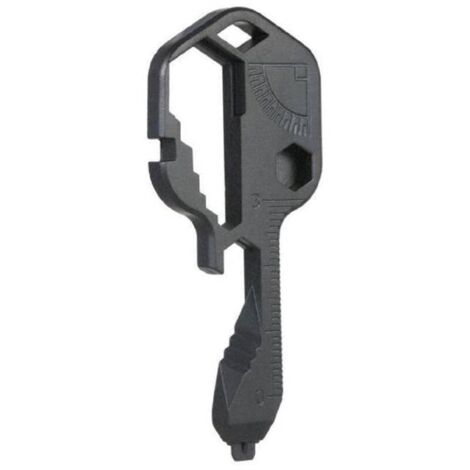 Clé multifonction 24 en 2 Mini outil portable d'extérieur Ouvre-bouteille en acier inoxydable Coupe-corde, ouvre-boîte, etc. (Noir)