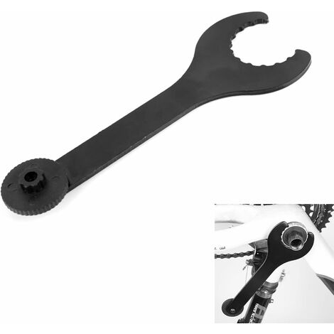 Clé Pédalier pour Vélo en Acier,Clef Boîtier de Pédalier,Clé de Pédale VTT,Outil Démonte Réparation Bicyclettes,Clé Boitier de Pédalier de Bicycletteen Acier au Carbone,Réparation de VTT,1 Pièce
