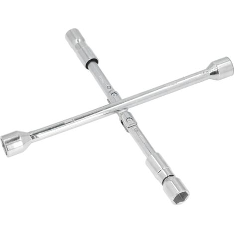 Clé Phillips à quatre voies de 14 pouces, en acier à haute teneur en carbone, pliable à 180°, adaptée à la réparation automobile.