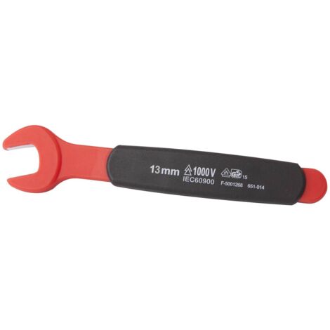 Clé plate 13mm isolée 1000V VDE IEC 60900 en CrV - OE 0732 - CLAS Equipements