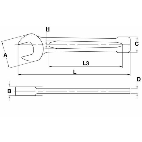 Clé plate à frapper Teng Tools 902024