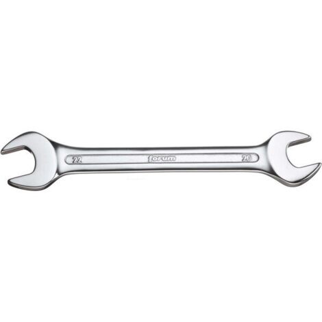 Clé plate double, poli, Cote s/plats : 17 x 19 mm, Long. 220 mm