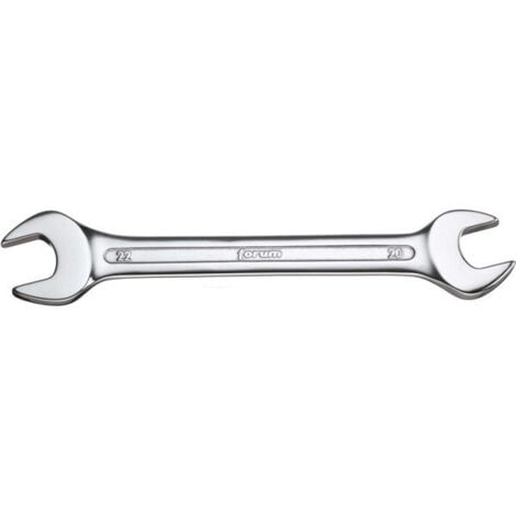 Clé plate double, poli, Cote s/plats : 19 x 22 mm, Long. 237 mm