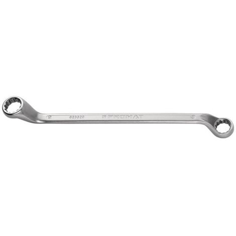 Clé polygonale double 16 x 17 mm 263 mm contre-coudée profondément