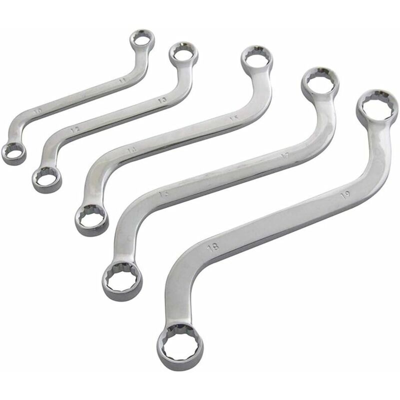 ZVD - Clé Polygonale Double en Acier cv - Forme de s 8-22 mm