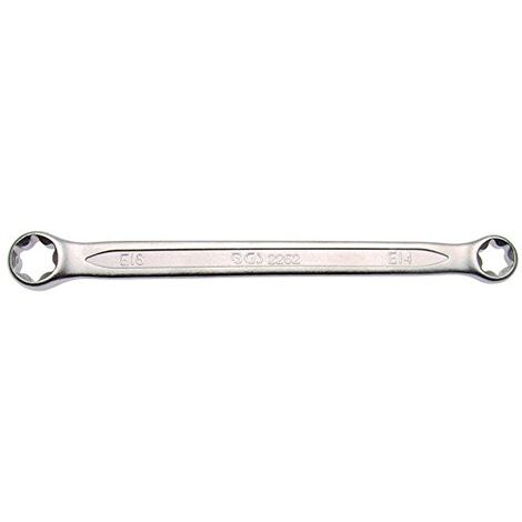 Clé polygonales double embouts avec têtes polygonales profil E E14 x E18