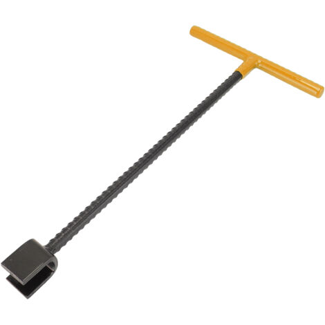 Clé polyvalente en acier pour compteur d'eau, robinet et vanne, poignée en T avec 4 embouts, couleur jaune