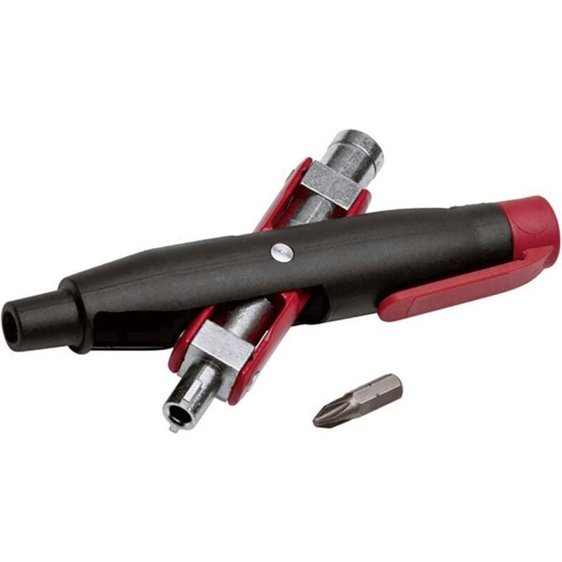 NWS - 2005-4-SB Clé pour armoire de distribution Zinc moulé sous pression, plastique noir, rouge 1 pc(s)