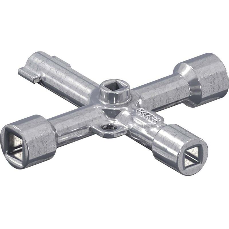Clé pour armoires de distribution avec adaptateur d'embout Rittal 2549.500 acier 1 pc(s)