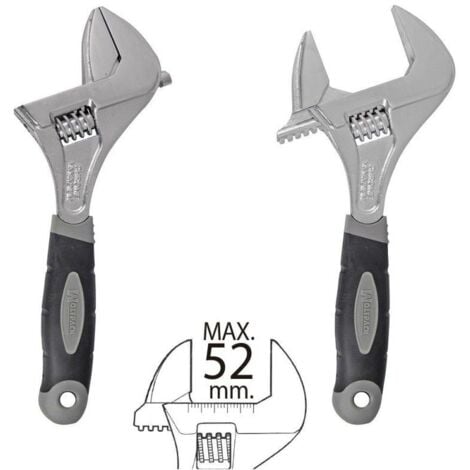 Clé réglable grande ouverture 52 mm. mesure 10 »
