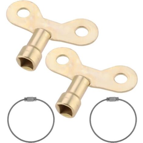 Clé Robinet - Faucet Key - Cuivre plaqué fer - 2 pièces - Porte-clés en Fil