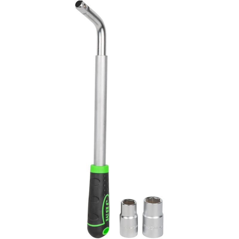 JBM - Clé de roue extensible avec clés à douille réversibles 330-490mm. 51416