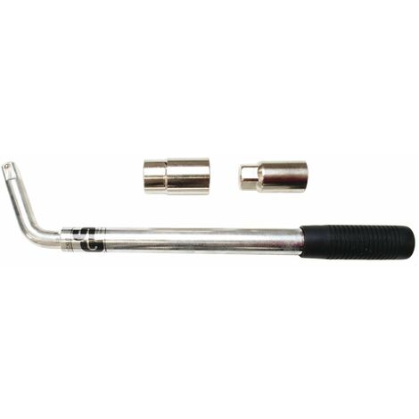 Clé télescopique démonte roue – Adaptateurs réversibles 17/19/21/23mm – Poids 1,15kg pour manipulation facile et efficace – Peraline