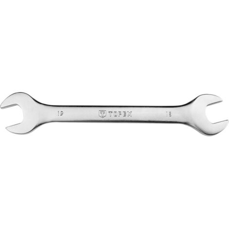Clé topex 35d613 double extrémité 18x19 mm acier