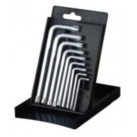 Cle torx coffret plast jeu de 9psatin finish torx
