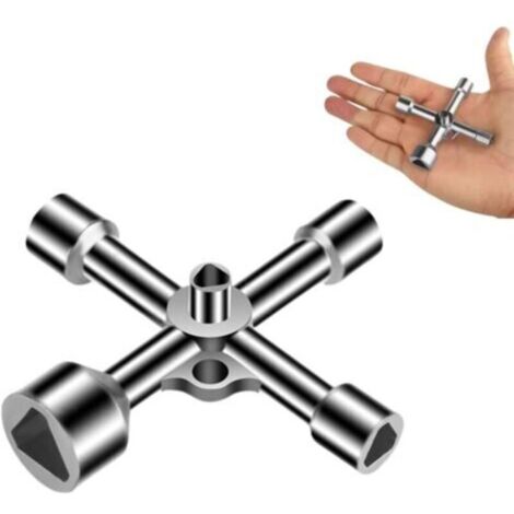 Clé Triangulaire Pour Poubelle - 5 Tailles (7/10/12/13/18mm) - Clé Universelle Pour Poteaux Anti-Intrusion, Compteurs Gaz/Eau Et Armoires Électriques