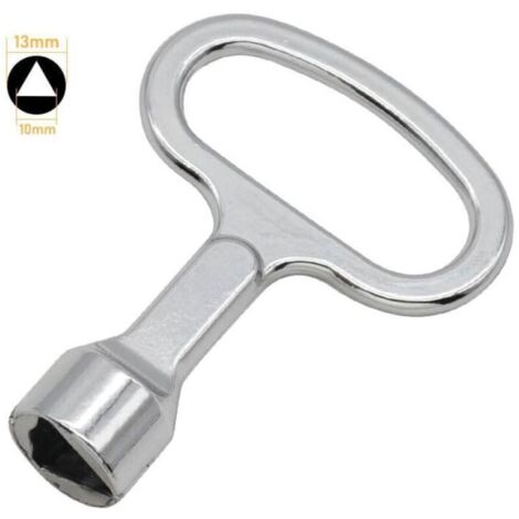Clé triangulaire pour poubelle Clé triangulaire à douille métallique jaune adaptée au boîtier d'armoire électrique de l'ascenseur du compteur de gaz