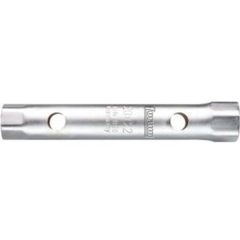Clé tube, Cote s/plats : 19 x 22 mm, Long. 170 mm, Pour Ø de broche 12 mm