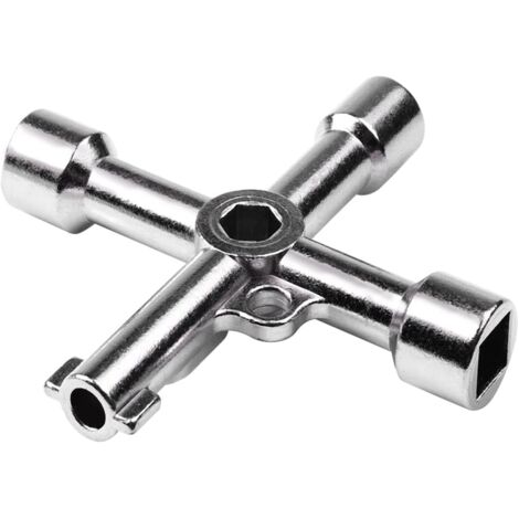 Clé universelle multifonctionnelle 4 en 1, triangle en acier inoxydable