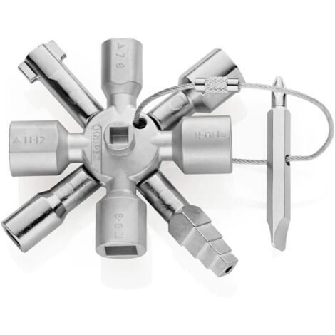 Clé universelle pour armoires de commande, tous systèmes de fermeture usuels, 10 profilés, clé universelle