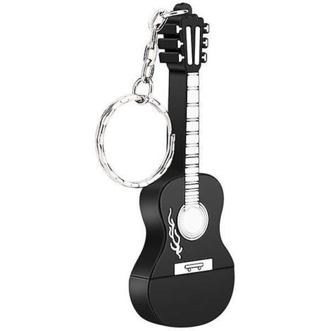 Clé USB 2.0 64 Go, motif guitare mignon, noire