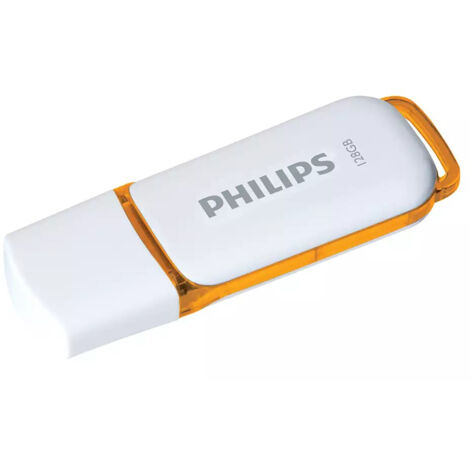 Clé USB 2.0 Philips FM12FD75B 00 Snow Edition 128 Go Blanc et orange
