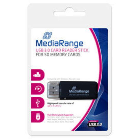 Clé USB 3.0 lecteur de cartes MRCS507 Mediarange noire