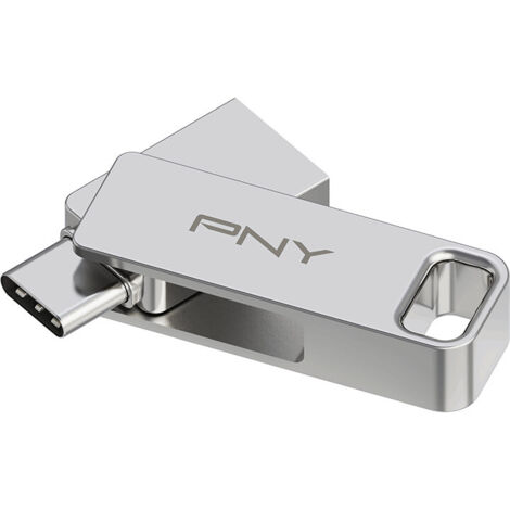 Clé USB 3.2 - PNY - DUO LINK - Type-C/Type-A - 256 Go - Jusqu'a 200 Mo/s
