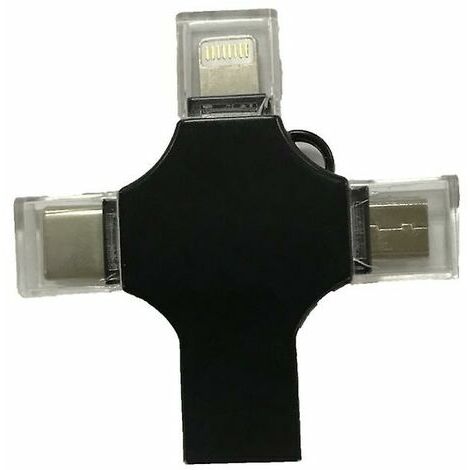 Clé USB 4 en 1 compatible avec les appareils iPh, Micro USB et Type C