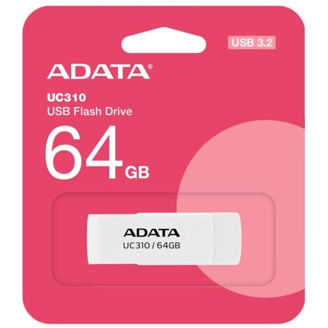 Clé USB ADATA UC310 64 Go 3.2 Gen1 Blanc