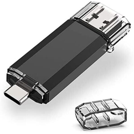 Clé USB C 128Go Dual, Clef USB 3.0 et Type C 128 Go OTG Flash Drive pour MacBook Google Chromebook Pixel, Smartphone Samsung Galaxy S8, Huawei P20 Matebook