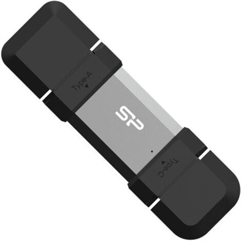 Clé USB double Silicon Power  Mobile C51  64 Go  USB Type-A et USB Type-C  Argent
