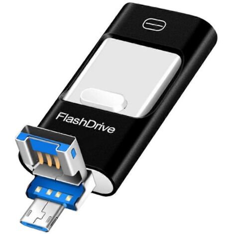 Clé USB pour téléphone, clé mémoire 3 en 1 de 128 Go