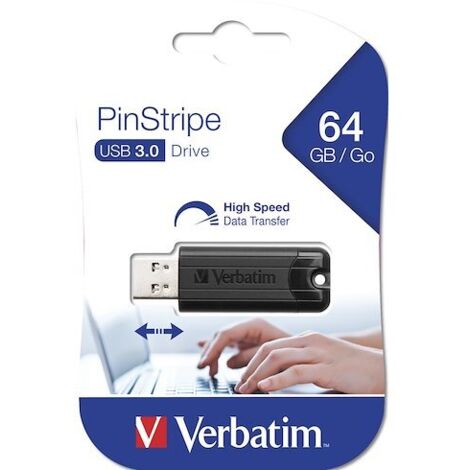 Clé USB VERBATIM PinStripe 49318 USB 3.2 64GB