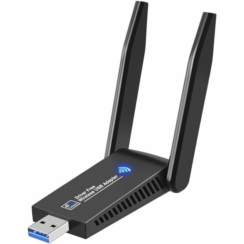 BrosTrend Clé WiFi 6 USB Puissante, AX1800 Mbps Adaptateur USB WiFi Longue  Portée Antenne à Gain élevé, Bi-Bande Dongle WiFi, 5GHz 1201Mbps + 2.4GHz  574Mbps, Compatible avec Windows 11/10, WPA3 : : Informatique