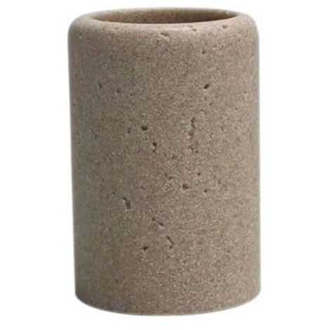 Cleafe - Bicchiere Porta Spazzolini Pietra Cemento Naturale Accessorio Arredo Da Bagno 87824 -