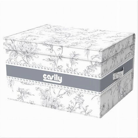 Cleafe - Box Portatutto Scatola Salvaspazio Contenitore Organizer 50x40x25cm Fantasia 87317 -