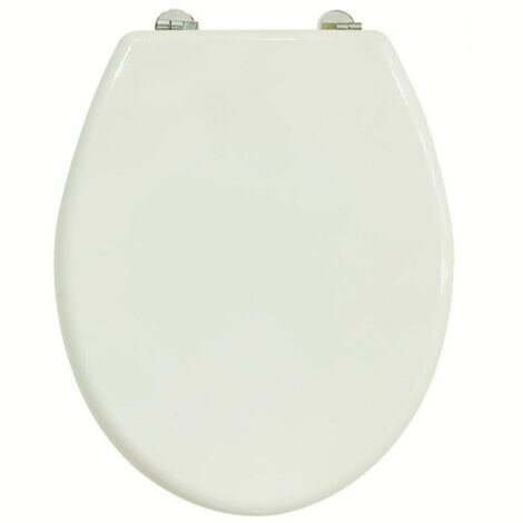 Cleafe - Copriwater Sedile Coprivaso Wc Water Bagno Universale Bianco Cerniere Acciaio 69005 -