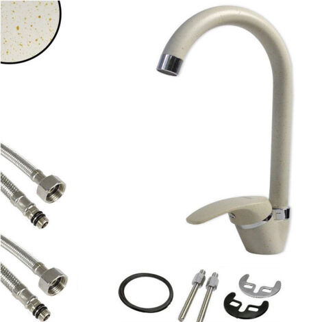 Cleafe - Miscelatore Canna Alta Avena 52943 Doppio Foro Monocomando Rubinetteria -