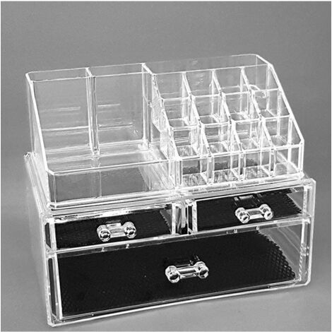 Cleafe - Organizzatore Porta Cosmetici Make Up  10256 Espositore Organizer 16 Comparti -