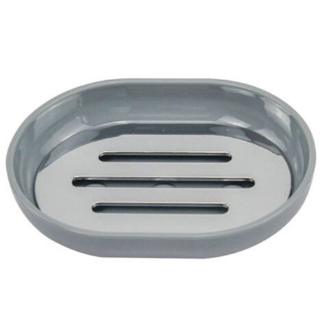 Cleafe - Piatto Piattino Portasapone Saponetta Grigio Chiaro Accessori Arredo Bagno 69472 -