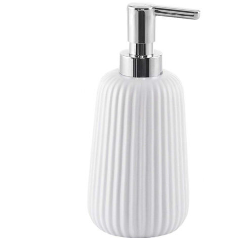Cleafe - Portasapone Cilindrico Rigato Bianco Porta Sapone 10325 Dispenser Sapone -