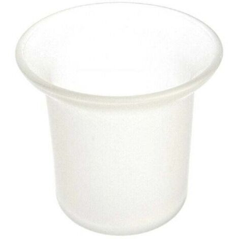 Cleafe - Porte-brosse WC de remplacement en verre satiné, accessoires de salle de bain 52597 -