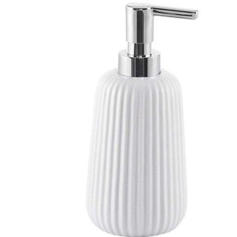 Cleafe - Porte-savon cylindrique à rayures blanches 10325 Distributeur de savon -