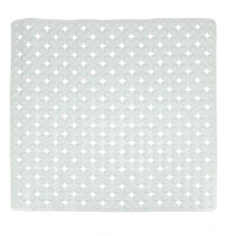 Cleafe - Tappeto Tappetino Bianco Antiscivolo Per Vasca Da Bagno Doccia 52 X 52 Cm 79756 -