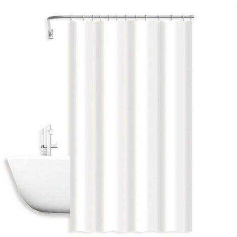 Tenda Doccia Antimuffa 200x200cm Oro Bianco 3D - Poliestere Impermeabile Con Ganci In Plastica - 3