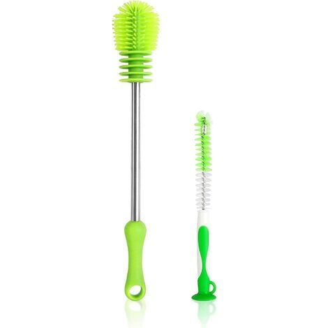 Bottle Cleaning Brush Set - Long Handle Bottle Cleaner for Washing Narrow  Neck Beer Bottles, Sports Water Bottles with Straw Brush, Kettle Spout/Lid